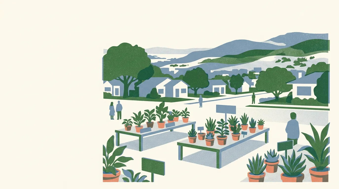 Illustration of plant nurseries in Berkeley