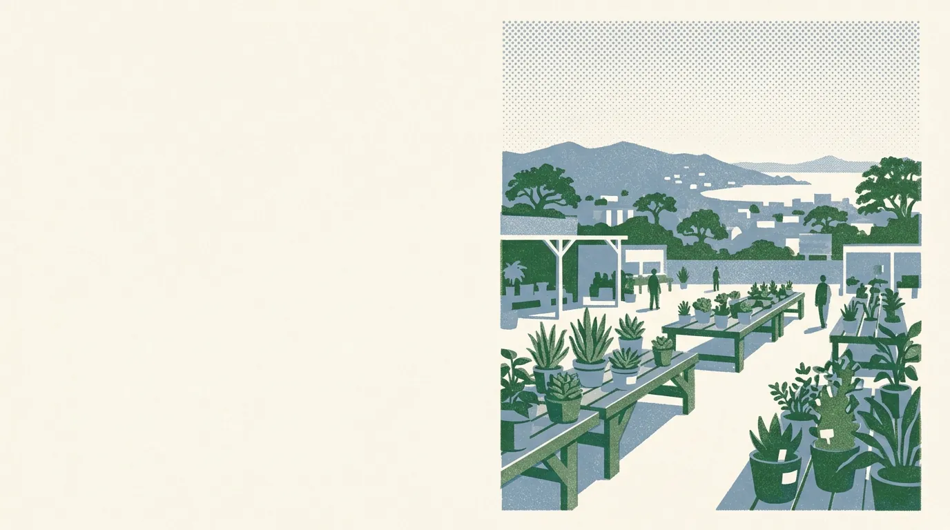 Illustration of plant nurseries in Oakland