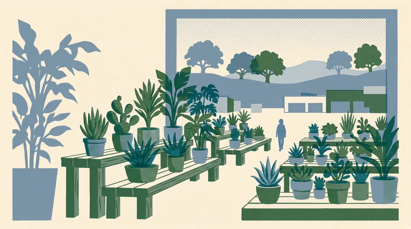 Illustration of plant nurseries in Oakland