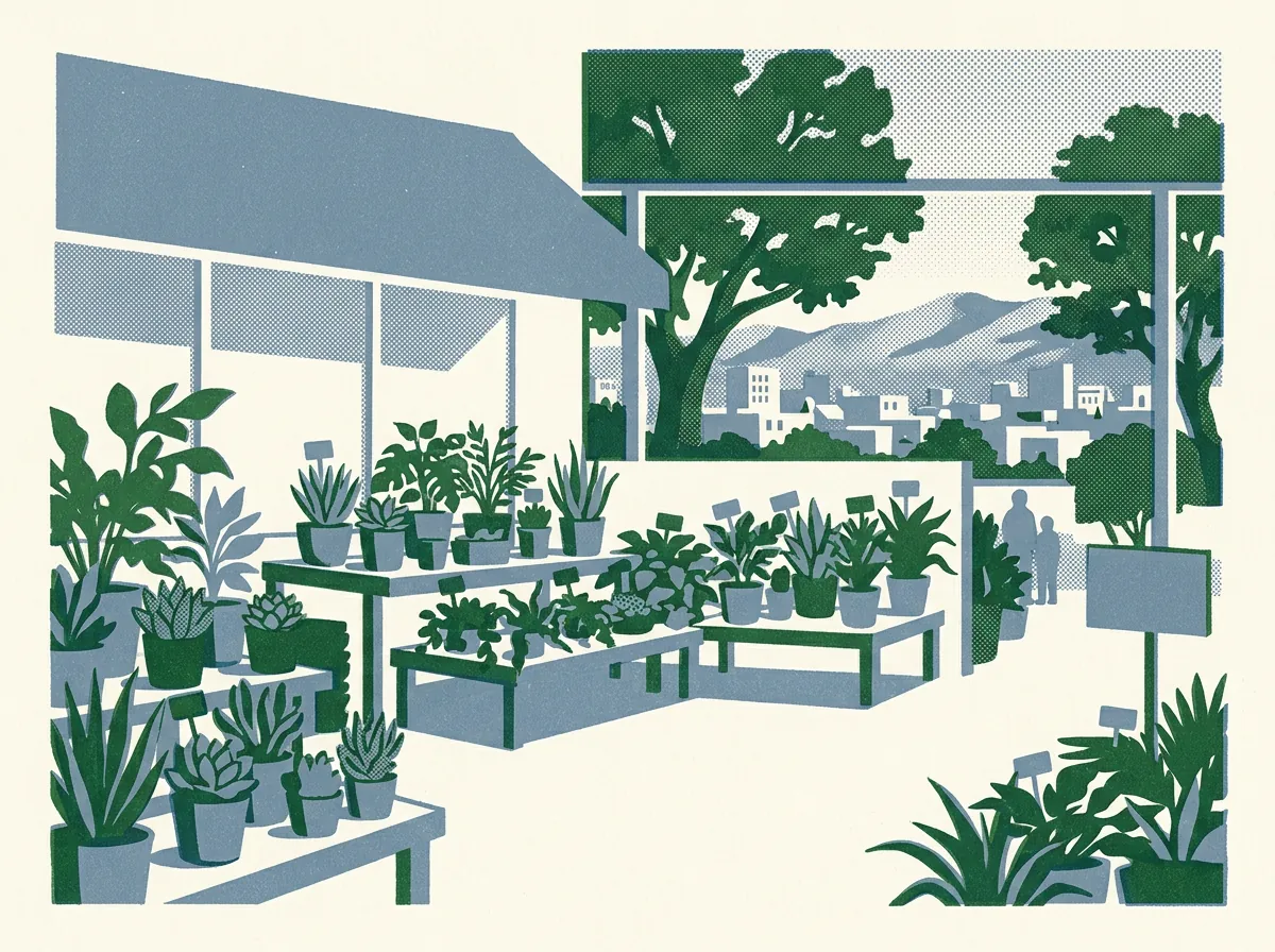 Illustration of plant nurseries in Oakland