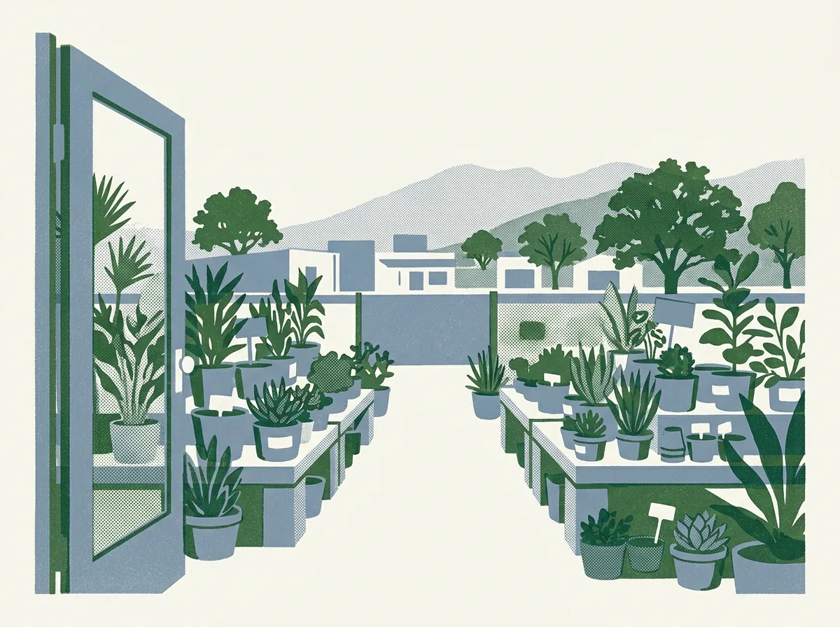 Illustration of plant nurseries in Oakland
