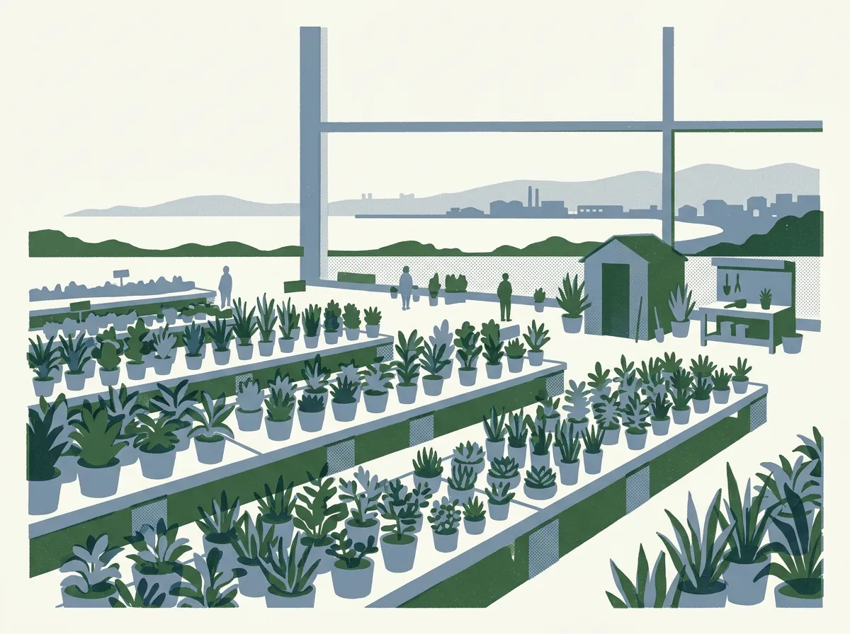 Illustration of plant nurseries in Richmond