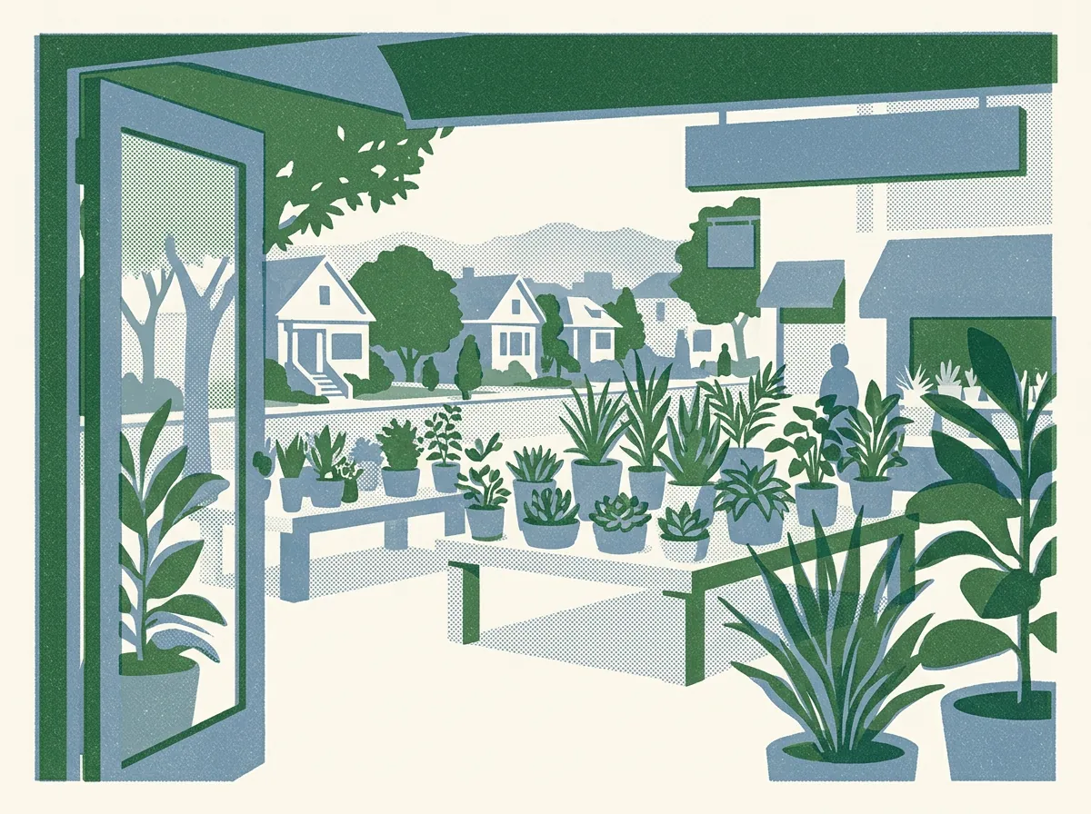 Illustration of plant nurseries in Berkeley