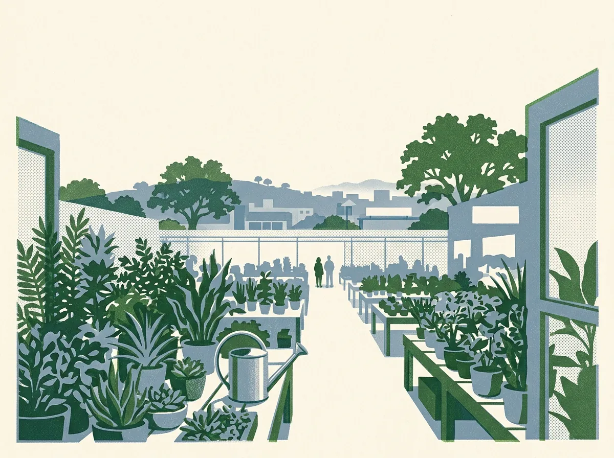 Illustration of plant nurseries in Oakland