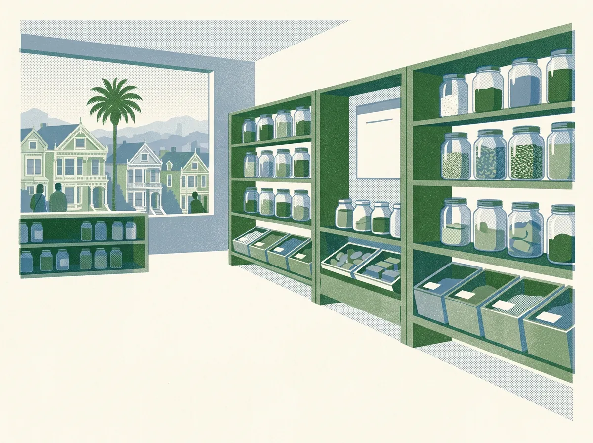 Illustration of refill shops in the Mission